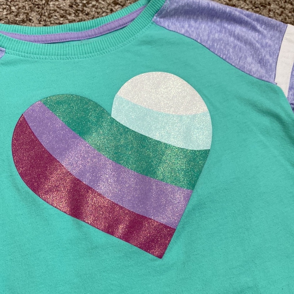 Girls Cat & Jack Springtime Glitter Raglan Tee Bundle - Picture 3 of 10